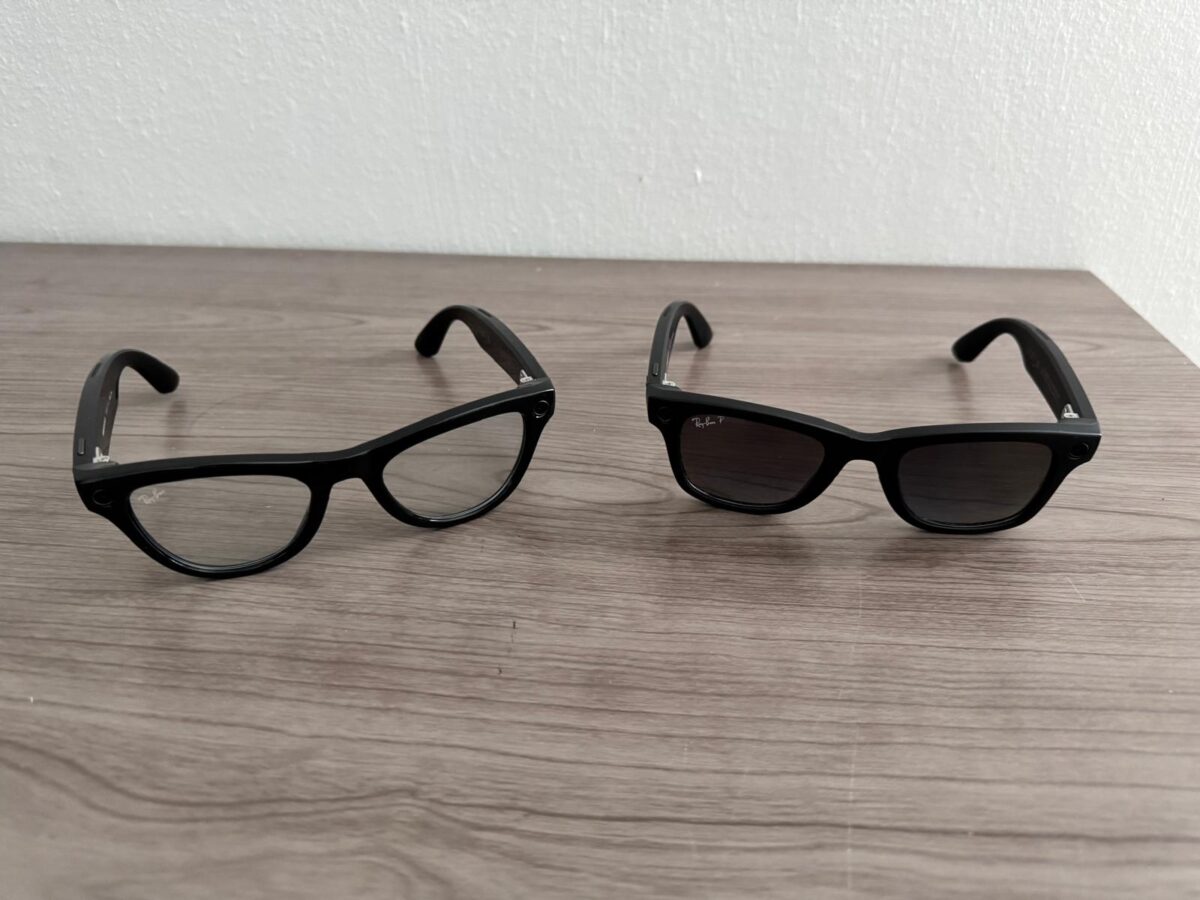 Foto que presenta dos modelos de gafas Ray_Ban Meta.